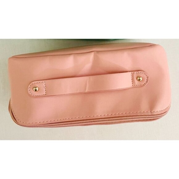 Cosmetics Makeup Organizer Bag with Handle Pink Large Capacity Perfect for Trave - Picture 6 of 12